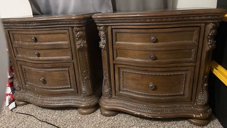 Matching Wood Nightstands – Set of 2