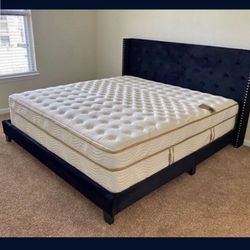 New Platform Bed Frame + Luxury Pillow Top Martes 