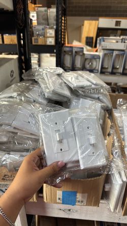 White Light Switch Wall Plate Qty - 5