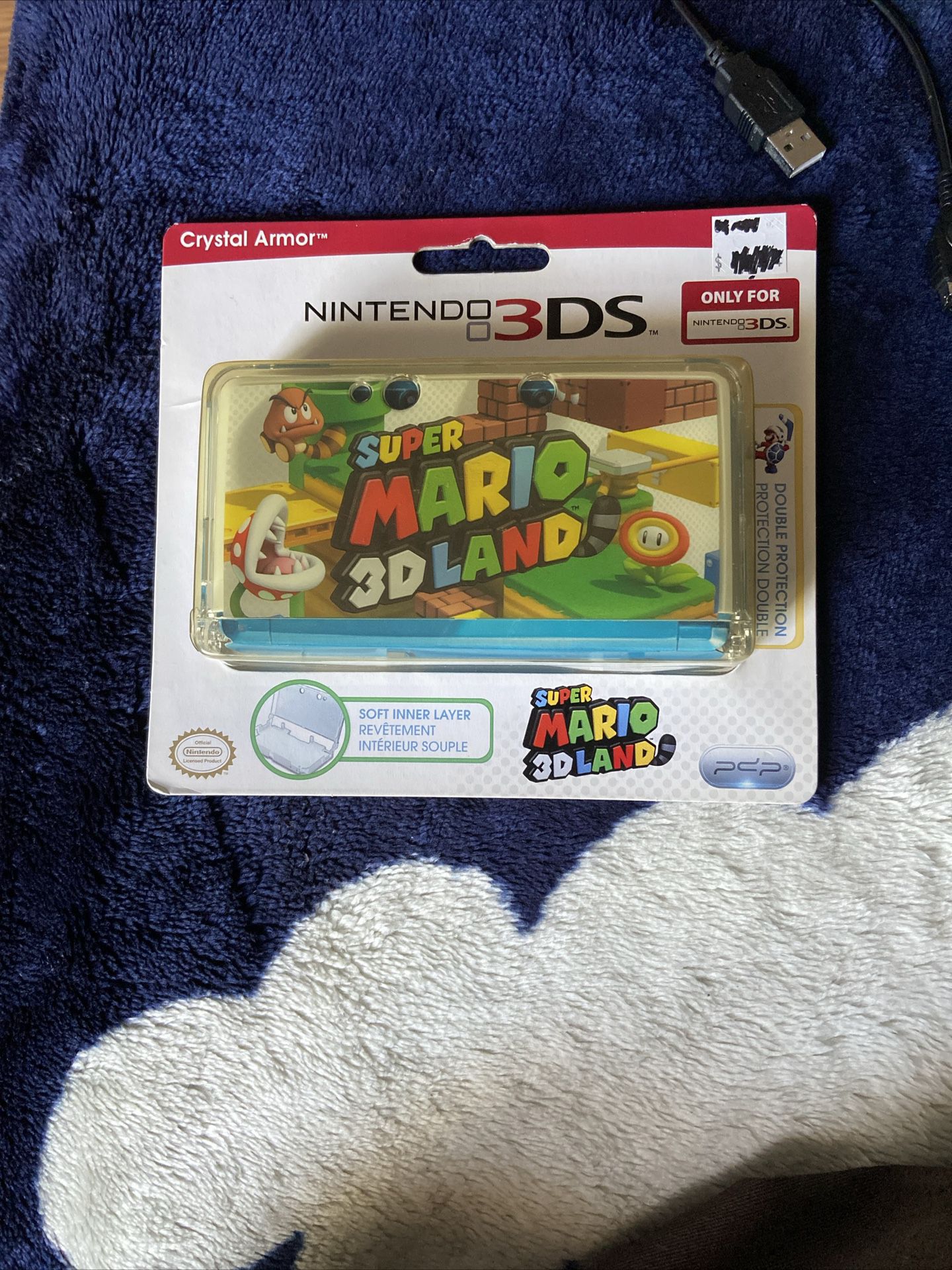 New Sealed Nintendo 3DS pdp Super Mario 3D Land Crystal Armor Hard Shell Case