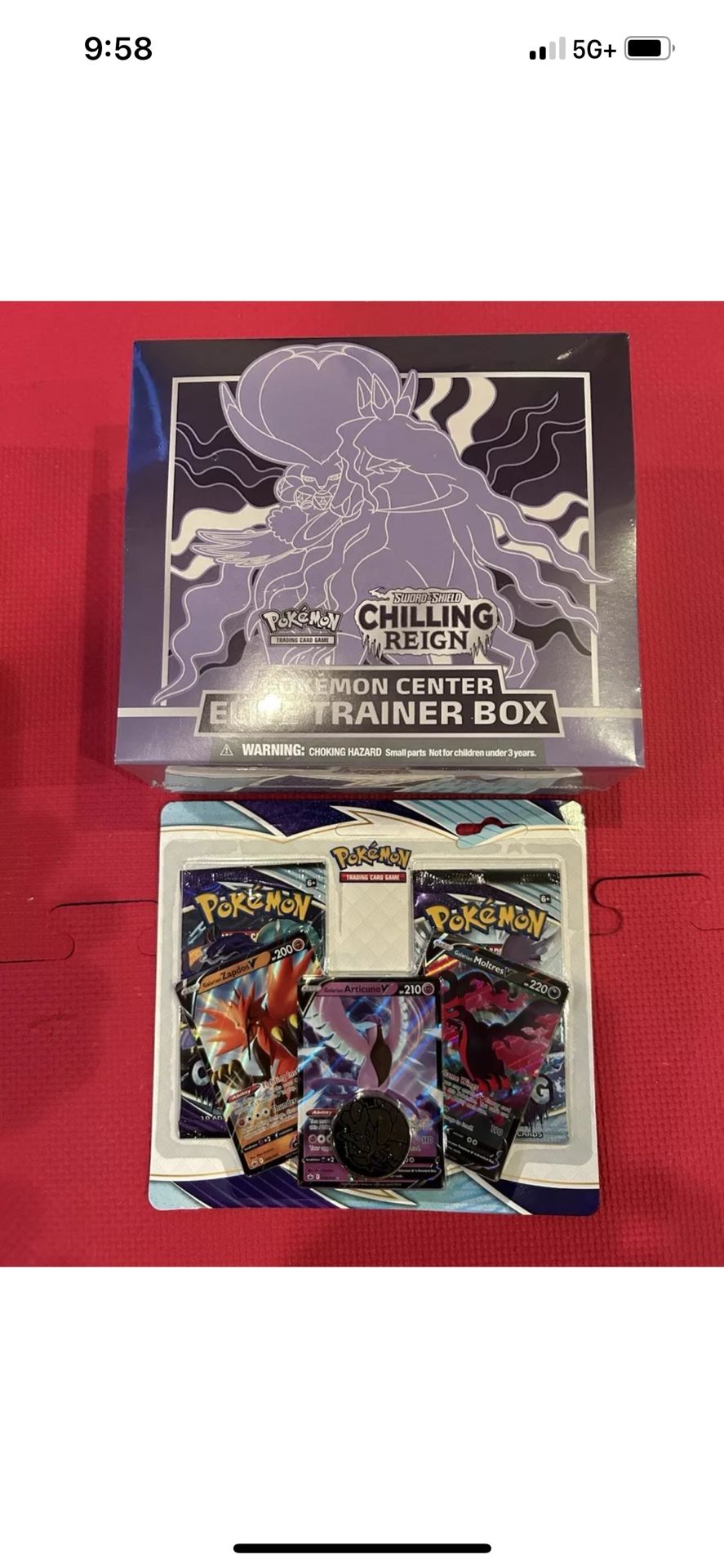 Pokemon Center Chilling Reign Elite Trainer Box ETB ERROR BOX Sealed W/ Blister
