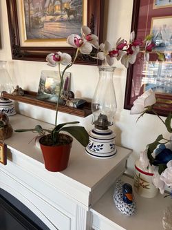 ArtificialOrchid Plant in White Pot