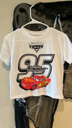 Sz small crop tee Disney Pixar Cars Lightning McQueen Kids T-Shirt