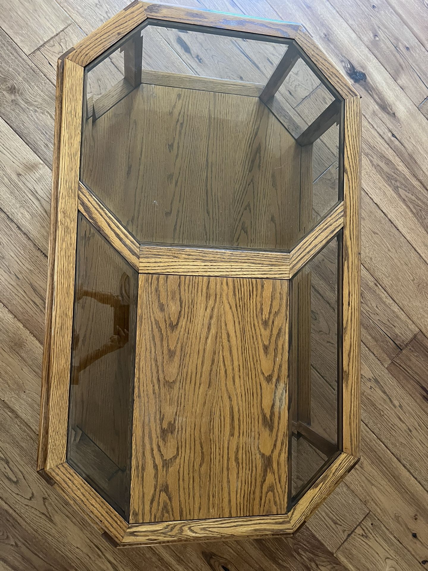 FREE Oak Coffee Table With Glass