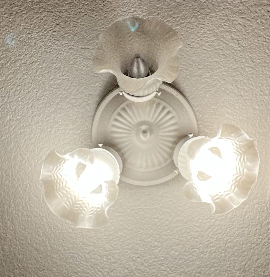 Semi Flush 3 Globe Light Fixture