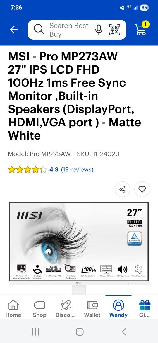 Brand New Unopened Box PC Monitor
