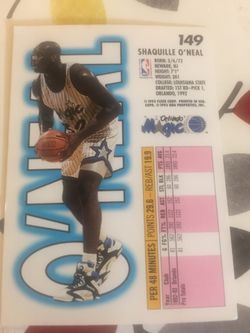 Shaquille O’Neal fleer 93-94 card