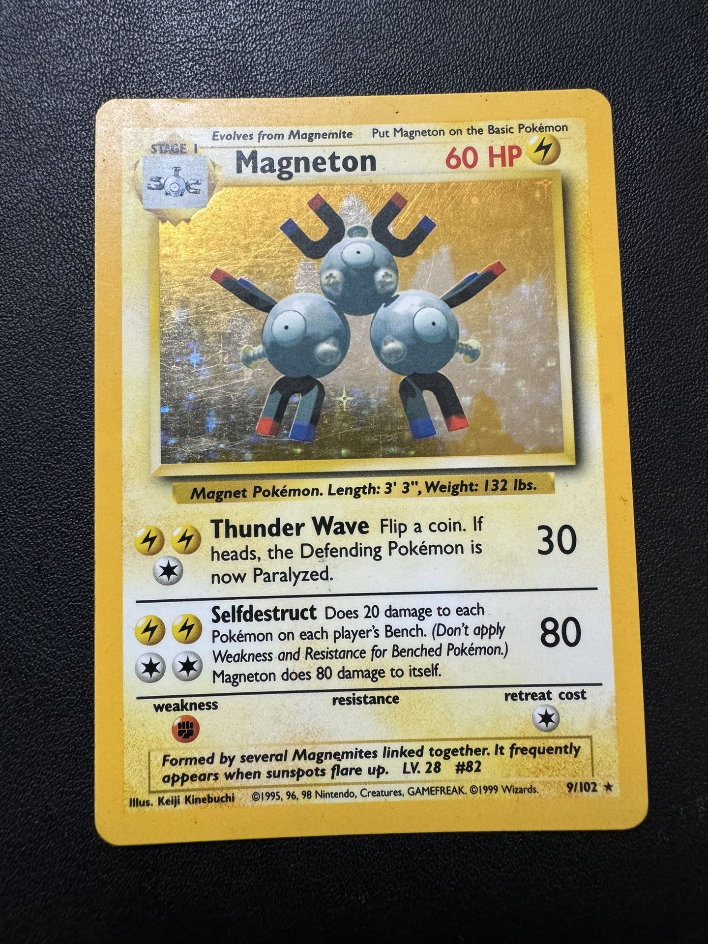 Magneton Holofoil Pokemon card- Vintage 