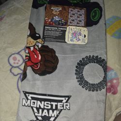 Monster Jam Trucks Blanket Toddler