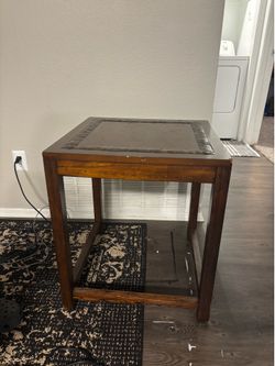 Wood end table
