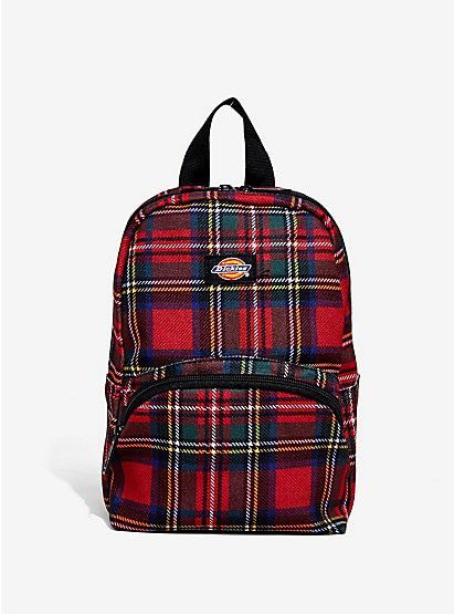 Dickies Red Plaid Mini Backpack