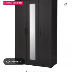 IKEA BRIMNES Wardrobe – 3 Doors + Mirror, Like New