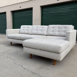 Midcentury Modern Beige Sectional Couch 🛻Delivery Available🛻