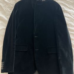 Hugo Boss Velvet Jacket With Leather Details 40R