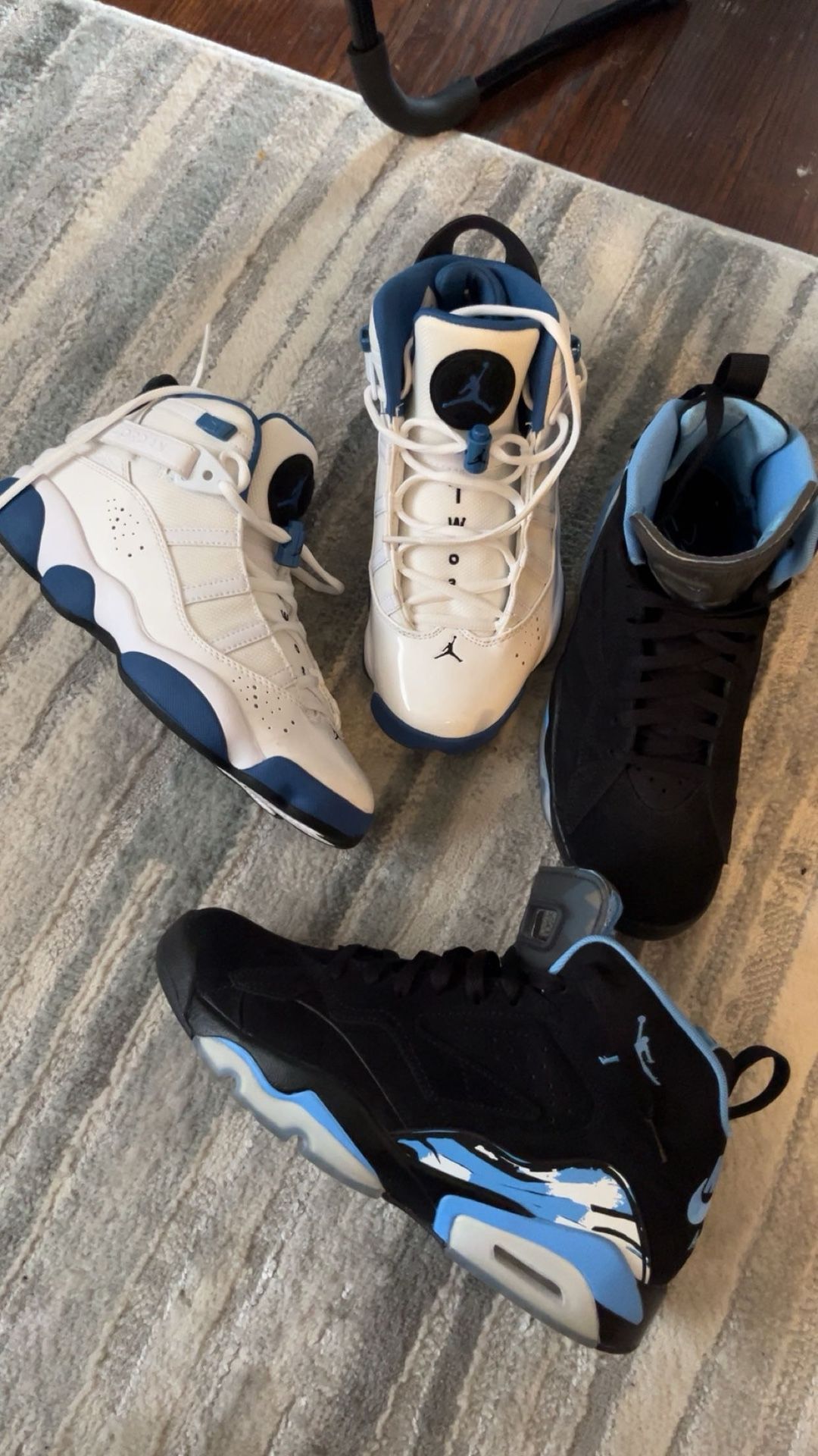 Black And Blue Jordan 7.5mens