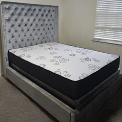 NEW QUEEN MATTRESS WITH BOX SPRING ♨️ Bed frame is not available