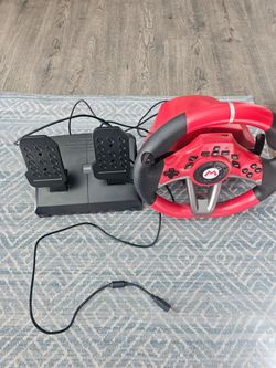 Nintendo Switch "Mario Kart" Red Racing Wheel Pro Deluxe by HORI