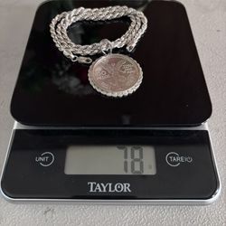 Silver 925 Chain And Pendant 