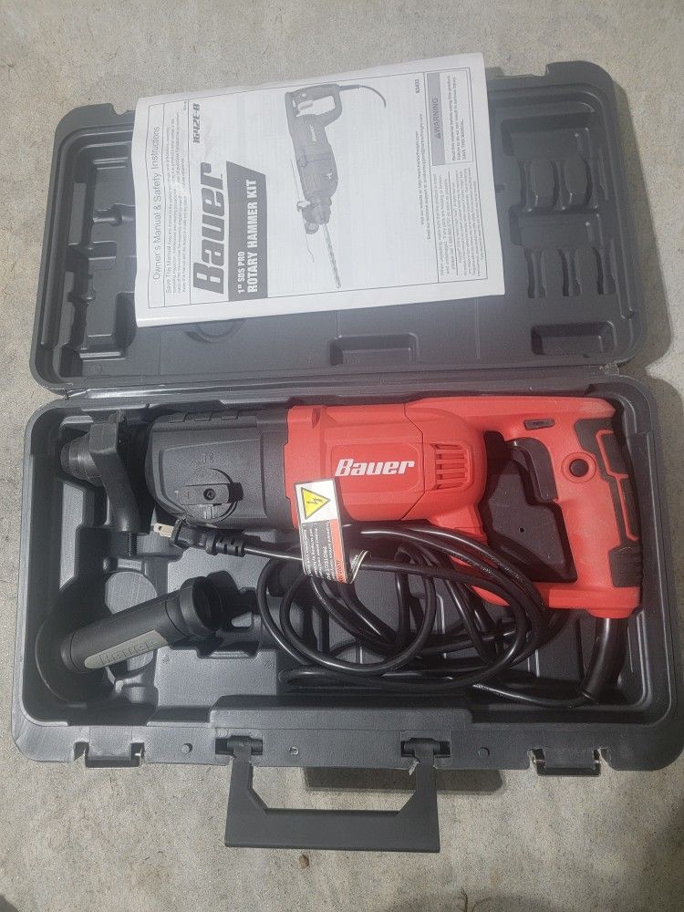 Bauer 1" SDS Pro Rotary Hammer Kit 