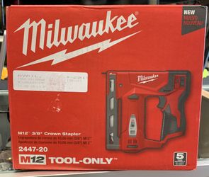 Milwaukee M12 12-Volt Lithium-Ion Cordless 3/8 in. Crown Stapler (Tool-Only)