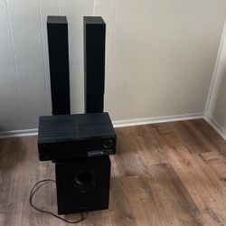 job speakers, receiver and power bass 