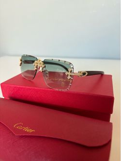Sun Glasses New Cartier Chrome Heart