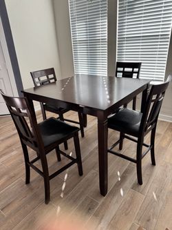 Counter height table and chairs