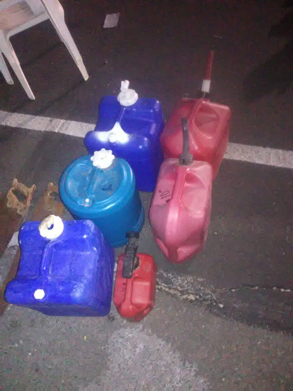 Gas cans and water cans