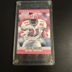 Deion Sanders football trading card