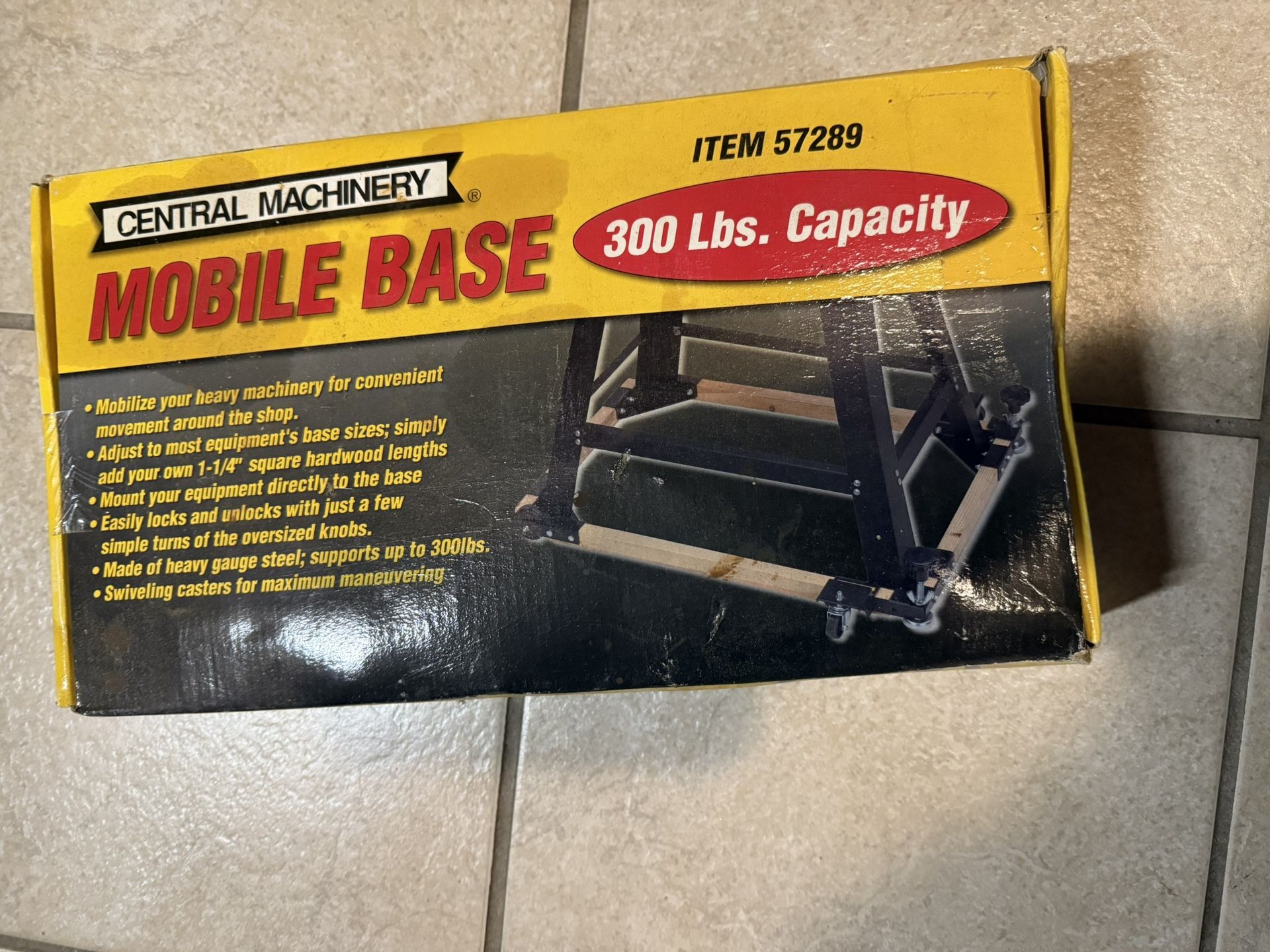 Central Machinery Mobile Base – 300 lb Capacity