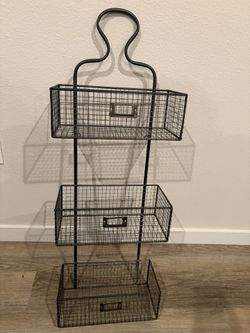 Three Tiered Wire Basket Rack 