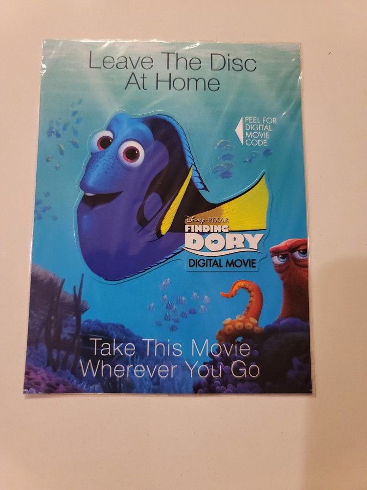 $4 DISNEY HD DIGITAL MOVIE CODE. FINDING DORY. $4 OR TRADE FOR A MOVIE TITLE I DO NOT ALREADY OWN.