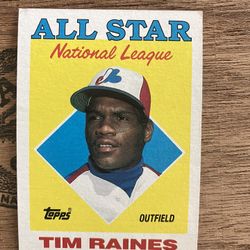 1887 Topps Baseball Card Tim Raines 