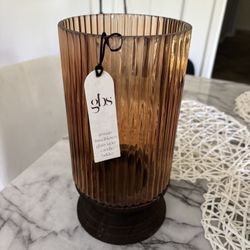 Hand blown candle holder (Brand New)