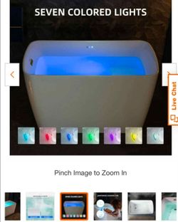 NEW 48"X27" SQUARE BATHTUB WITH LED LIGHT NEW