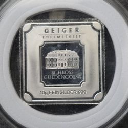 10 g Geiger Pure Silver 28Dollars