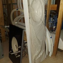 Two Granite Sink Tops 5ft L  18 W White  Black  22h Wide  38L 50.00  For  Both