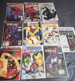 Spider-Man Comics 10 total and Spider-Man Chia Pet