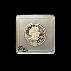 1981 S Type 2 Susan B. Anthony Proof Dollar