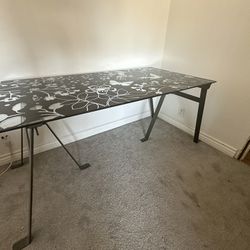 Flowered Glass Table 