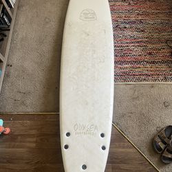 surf board + leash