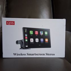 Pantalla inalámbrica CarPlay: estéreo portátil de 9 pulgadas para automóvil con cámara de tablero 4K, cámara de respaldo de 1080P, radio satelital, Ap