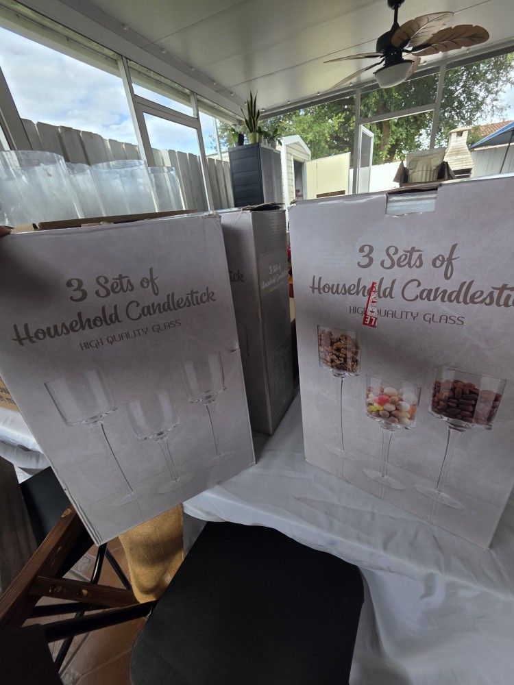 Candlestick Set Of 3 (4 Sets)