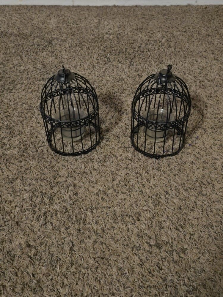 2 Decorative Tea Candel Cages