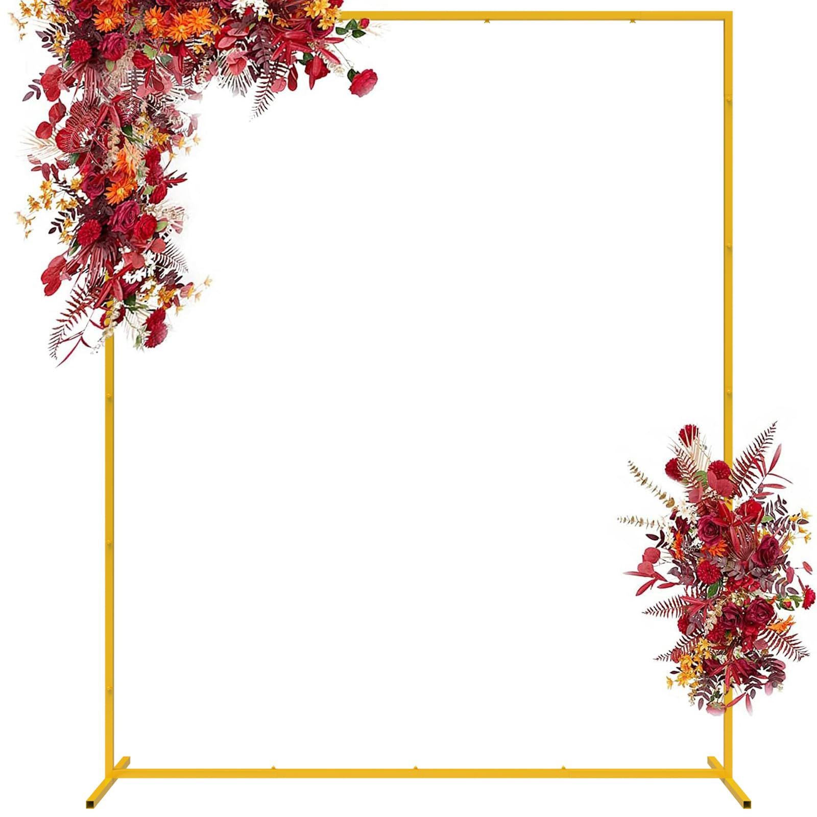 Balloon Arch Stand For Wedding Ceremony 5FT Metal Gold Garden Arch Arbor For Ceremony Birthday Party Celebration Baby Shower Candy Tables Anniversary 