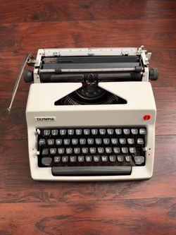 Olympia SM9 Typewriter w Case - W Germany - Original Bill of Sale - Vintage 1976