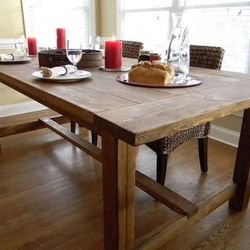 Custom Made Rustic Farm Style Dining Tables. 