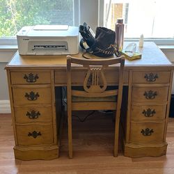 Cute antique desk with several storage drawers  (chair NOT included)