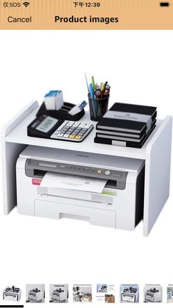 Black Desktop Printer Stand, Desk Storage Rack, Wooden Fax Rack Bookshelf File Rack, Suitable for Fax Machine Scanner Documents and Books ( please fol