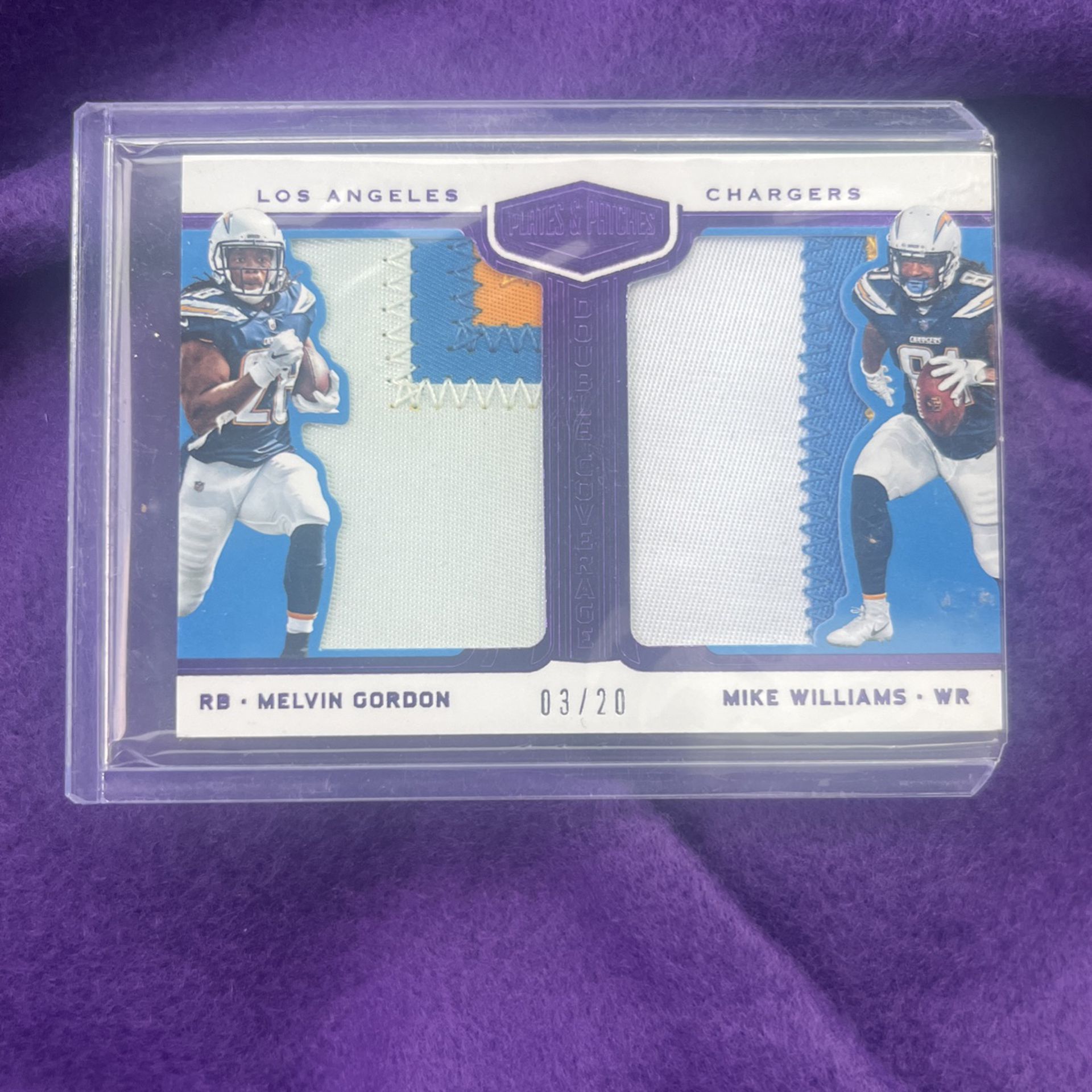 Melvin Gordon And Mike Williams Jersey Patch Football Card